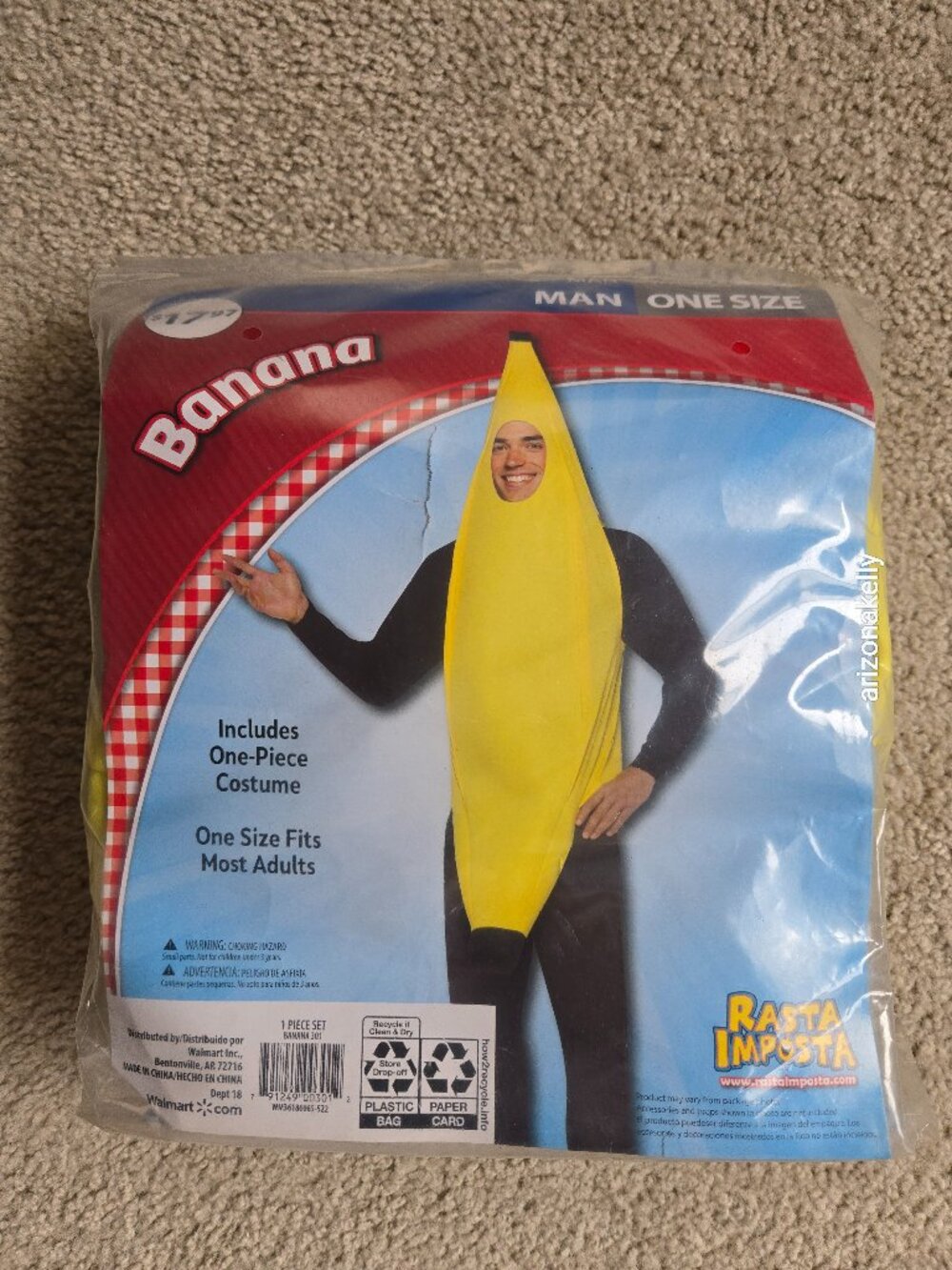 Banana Costume Adult Sized Halloween